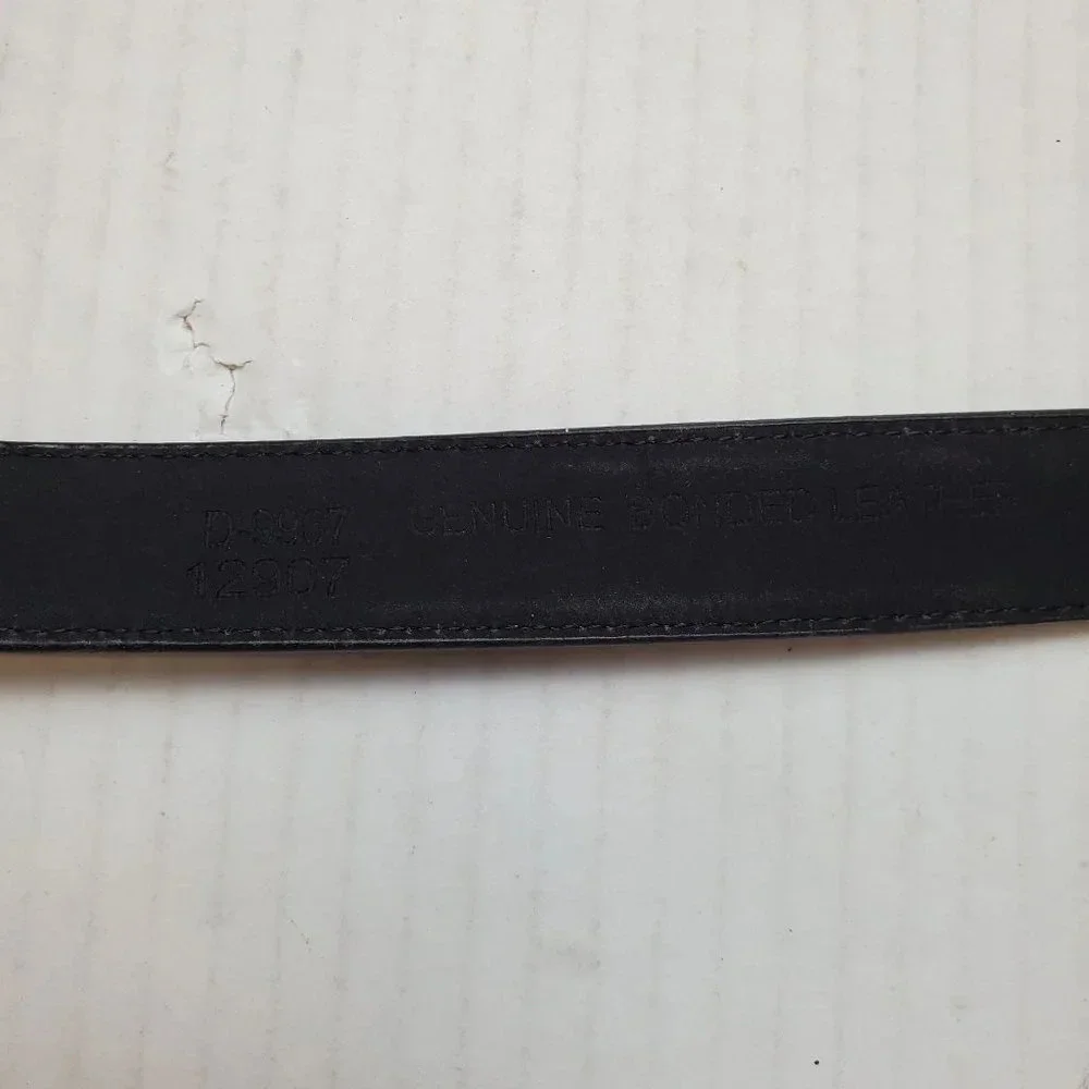 Kid's Boy's Dark Brown Silver Buckle Genuine‎ Bonded Leather Dress Belt Size 20
